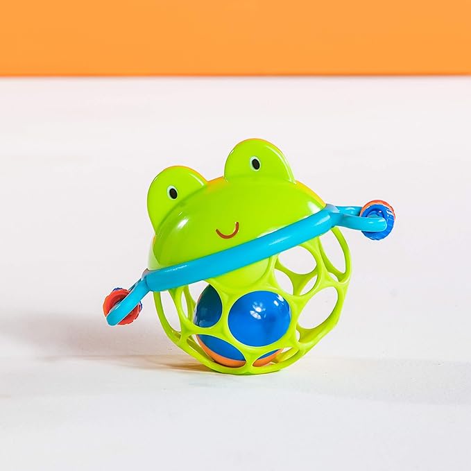 Bright Starts Oball Musical Toy, Jingle & Shake Pal, BPA-Free Easy-Grasp Baby Rattle Toy, Ages Newborn+