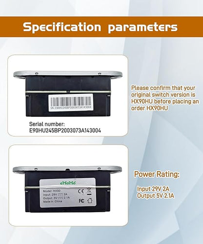 New Emomo HX90HU 5 Button 5 Pin Hand Control with USB for Lazy Boy Lift Chairs Power Recliner