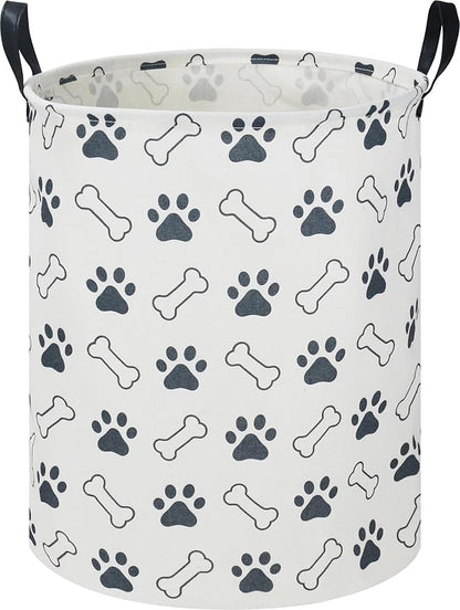 NTAOHAMPER Kids Laundry Hamper, Waterproof Storage Bin, Baby Boy Nursery Hamper with Paw Design, Clothes Organizer, Toys Bin, Room Decor