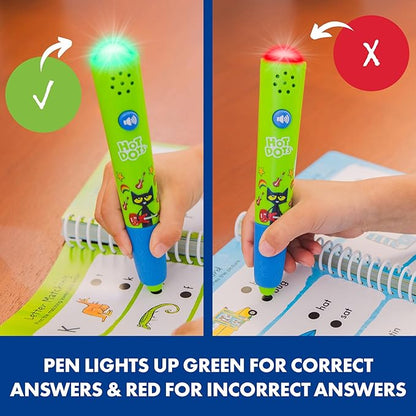 Educational Insights Hot Dots Pete The Cat Kindergarten Reading & Math Workbook, Includes 200 Activites, Reading Games for Kids Ages 5+