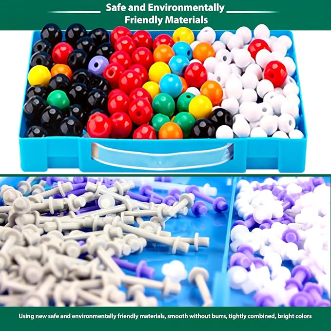 Chemistry Molecular Model Kit 452pc with C60,Educational Science Set Learning Chemistry Atoms,Bonds and Structures Teaching Aids School Supplies