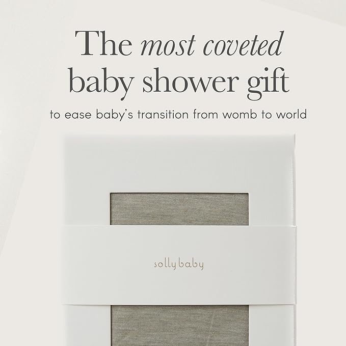 Solly Baby Wrap, Buttery-Soft Baby Carrier Newborn to Toddler 8-25 Lbs., Lightweight & Hands-Free Infant Wrap, Breathable Carrier, Baby Wearing & Postpartum Essential, New Mom Gift, Almondine Chequer