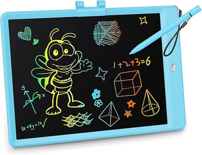 KOKODI LCD Writing Tablet, Gifts for 3 Years Old Boys and Girls，10 Inch Colorful Doodle Board Drawing Tablet, Erasable Reusable Electronic Drawing Pads, Educational and Learning Toys for Kids