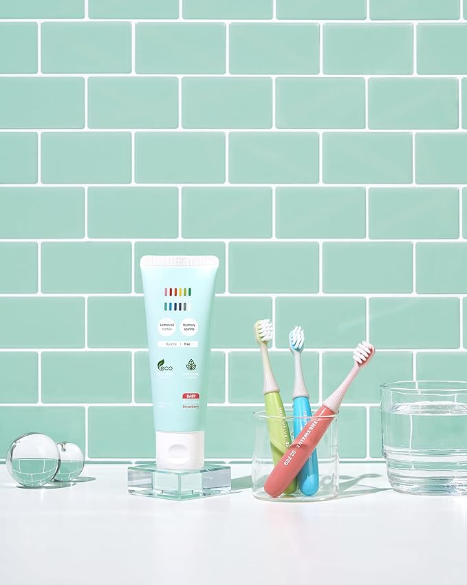 The Twelve Step2 Toddler Toothbrush Pastel – (Monthly Replacement Reminder), (Korean BBC Bristles), (12 Fun Rainbow Colors), Soft Tooth Brush for Ages 1-3, 12-Pack