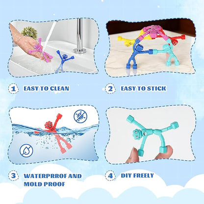 Mruikeny Magnetic Robot Men Travel Toys, Magnetic People Sensory Fidget Toys for Toddlers Kids Adults Airplane Car Road Trip, Magnet Men Christmas Stocking Stuffers Gift 5PCS