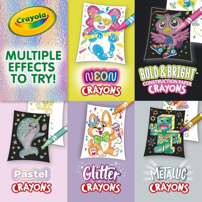 Crayola Special Effects Crayon Set - 6 Boxes of 24 Crayons, Bulk Crayons for Kids, Coloring Supplies for Arts & Crafts, Easter Basket Stuffers & Gifts [Amazon Exclusive]