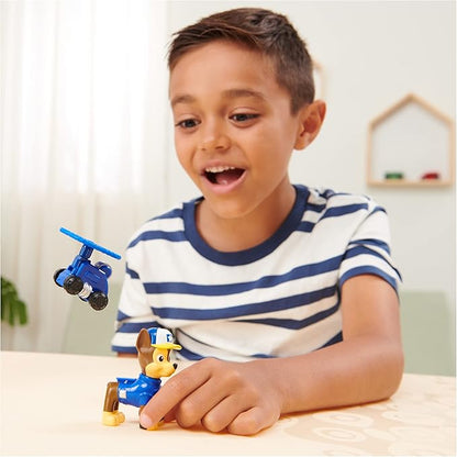 Paw Patrol, Big Truck Pups Chase Action Figure with Clip-on Rescue Drone, Command Center Pod and Animal Friend Kids Toys Ages 3 and up