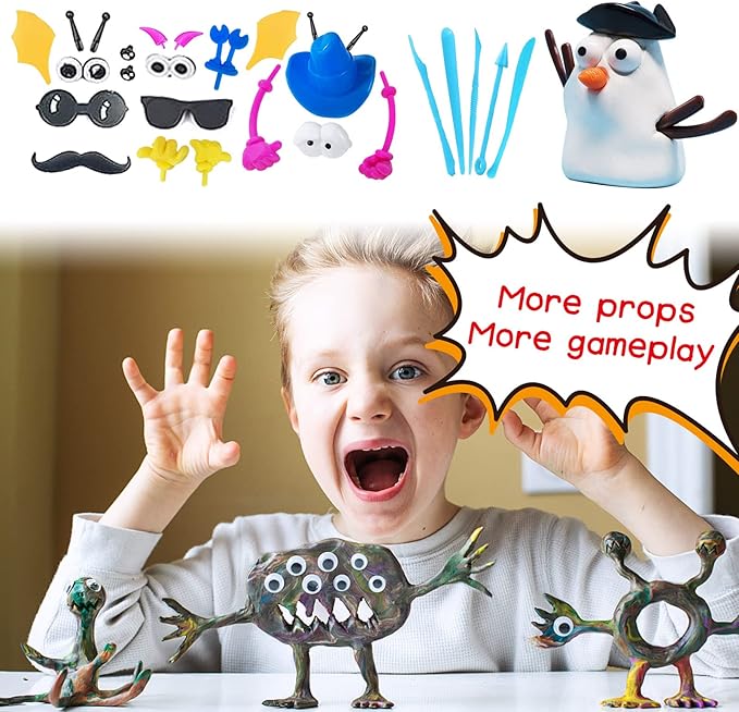 ESSENSON Modeling Clay Kit - 24 Colors Air Dry Ultra Light Soft & Stretchy DIY Molding Clay with Tools, Kids Art Crafts Gift for Boys & Girls Age 3-12 Year Olds