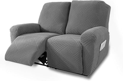 NORTHERN BROTHERS Recliner Loveseat Covers - Recliner Sofa Covers 2 Seater Loveseat Covers for Reclining Loveseat Recliner Cover, Light Gray