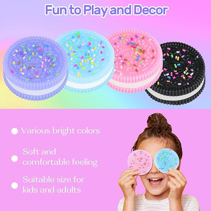 Taba Squishy Fidget Toys,Cookie Taba Squishy Toys,Ultra-Soft Stress Relief Toys for Kids Adult,Sensory Toys with Cute Design,Anxiety Relief Party Favors