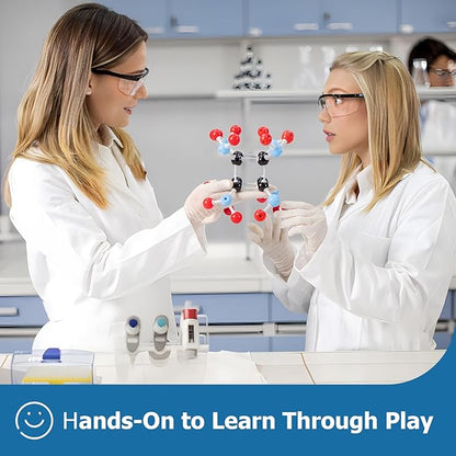 Molecular Model Kit, 444 Pcs Organic Molecular Chemistry Set, Atom Element Model Kit for Lessons in Chemistry, Molecular Structures Building kit, Ochem Science Gift for Teachers and Students