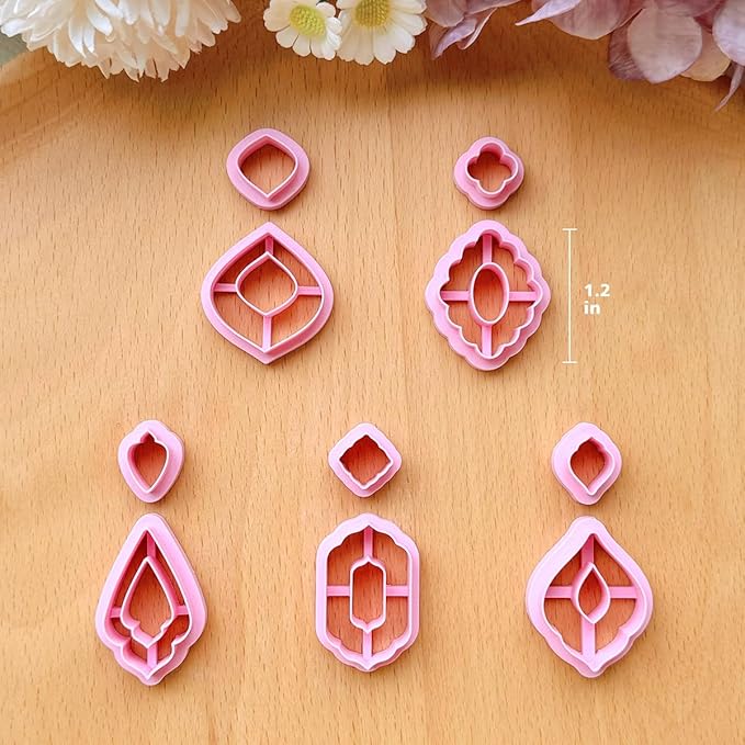 Keoker Polymer Clay Cutters, Boho Clay Cutters for Polymer Clay Jewelry, Basic Polymer Clay Cutters, Clay Earrings Cutters