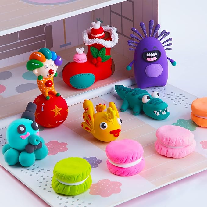 EDIFON Air Dry Clay, 24 Colors Modeling Clay Magic Clay with Sculpting Tools, Non-Toxic Self Drying Soft Clay for Kids and Adults, Gift for Boys and Girls