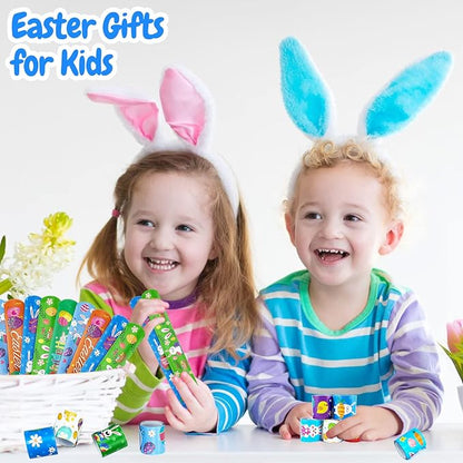 54Pcs Easter Slap Bracelets, Easter Basket Stuffers, Easter Egg Fillers, Easter Egg Hunt Event, Party Favors for Kids, Classroom Prizes Boys Girls School Supplies