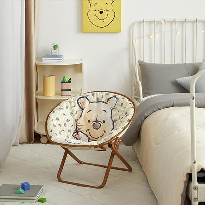Idea Nuova Disney Winnie The Pooh Toddler 19" Folding Saucer™ Chair, Ages 3+