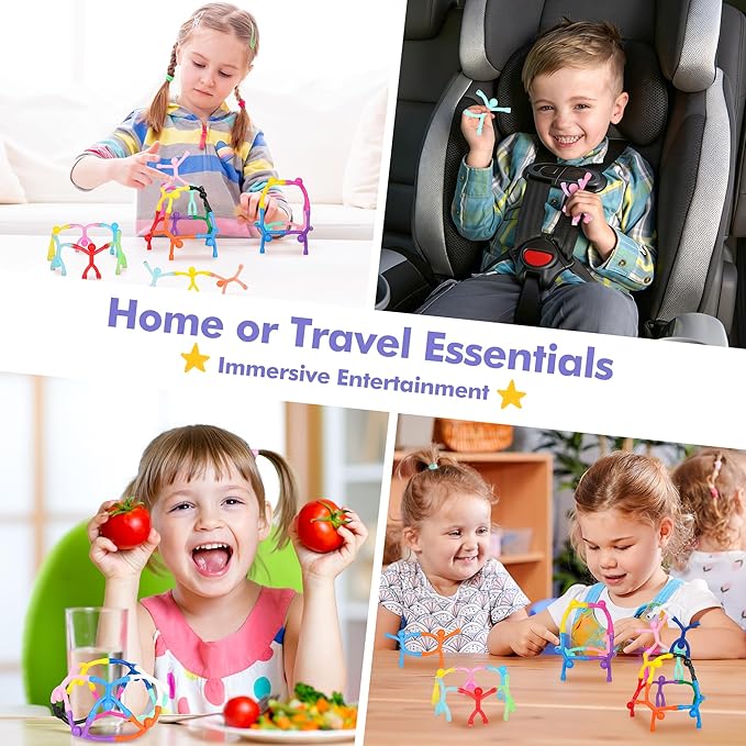 24Pcs Magnet Men for Kids, Magnetic Travel Toys Sensory Fidget Toys for Toddler Kids, Magnetic People Children's Day Gifts Stocking Stuffers Magnet Figures for Desk Fridge Classroom