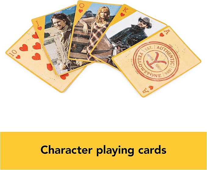 Spin Master Games, Yellowstone, 200-Piece Poker Set with Custom Carrying Case, Dealer & Betting Poker Chips Card Deck, Yellowstone Merchandise, for Adults 16 and up