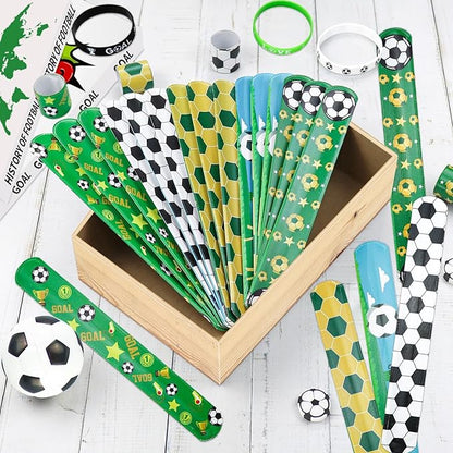 40 Pieces Soccer Party Favors, Soccer Silicone Wristbands Soccer Bracelets for Soccer Game Day Teens Birthday Soccer Theme Party Soccer Team Awards Presents