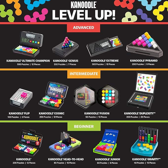 Educational Insights Kanoodle Cosmic - Brain Teaser Puzzle Challenge Game for Kids, Teens and Adults, Travel Games for Kids Ages 7+