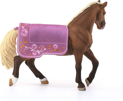 Schleich Horse Club Paso Fino Stallion Show Horse Figurine Toy - Realistic Detailed Show Horse Toy with Saddle Cover and Real Horse Details, for Boys and Girls, Gift for Kids Ages 5+