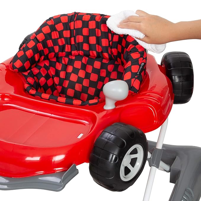 Smart Steps Trend 5.0 Activity Walker with Removable Toy Bar (Lights and Sounds), Adjustable Height and Flat Fold Frame for Storage, Ages 6 Months +, Speedster Red