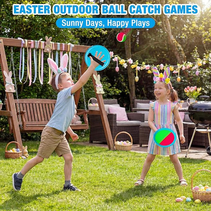 Ayeboovi Kids Toys Toss and Catch Ball Game 6 Paddles 3 Balls Outdoor Beach Pool Yard Games Toys for 3-12 Years Old Boys Girls Family Games Birthday Gift Easter Basket Stuffers for Kids