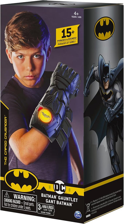 Batman, Interactive Gauntlet with Over 15 Phrases and Sounds, Halloween Costume for Kids Toys for Boys Aged 4 and Up