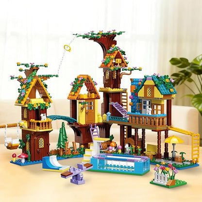 Tree House Building Set Compatible with Lego Friend, 947 PCS Adventure Camp Building Toy, Forest House Building Kit Birthday Gift for Adult Age 14+ Years