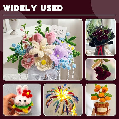 200 Pcs Pipe Cleaners Chenille Stems, Wine Red Pipe Cleaners, 11.8inch Long Craft Pipe Cleaner Bulk for Flowers Making, Mother’s Day DIY Art Crafts Decorations Supplies (Wine Red)