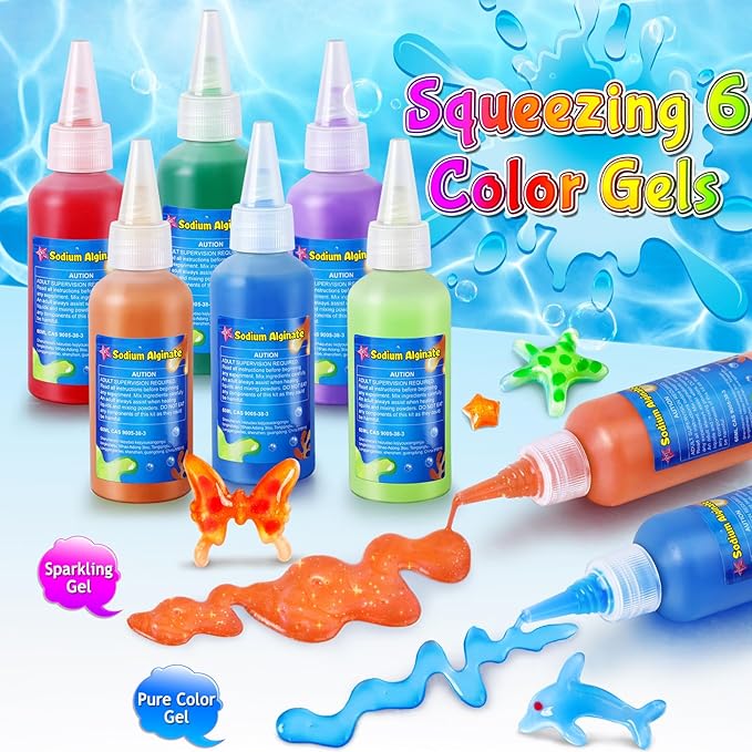 Kacwsoay 6 Colors Water DIY Gel Fairy Water Auqa Makes Spirites Elf DIY Fairy Toys Handmade Soft Figures Crafts Gift for Boys and Girls Birthday Christmas