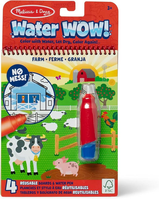 Melissa & Doug Water Wow! On The Farm - Stocking Stuffers, Children's Paint , Activity Books For Toddlers And Kids Ages 3+