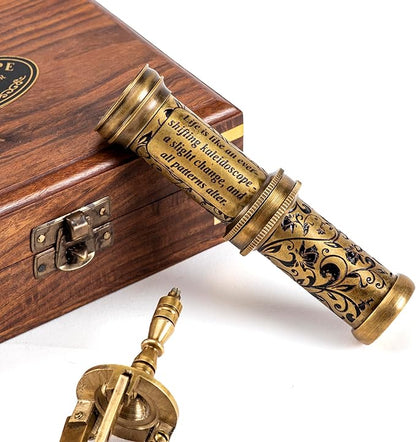 Handmade Kaleidoscope Educational Vintage Collection | Birthday | Any Occasion Gift for Kids and Adults (with Stand, One)