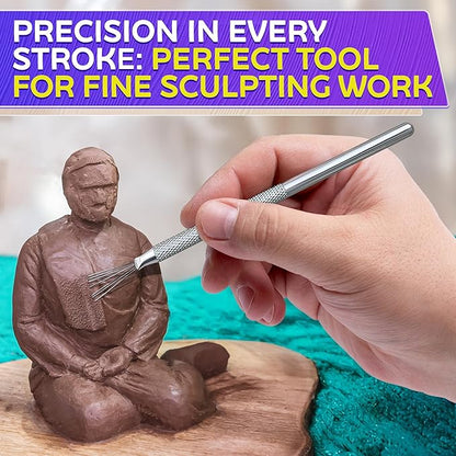 2Pcs Scoring Tool Pottery Carving Tools - Polymer Clay Tools Sculpting Kit Pottery Tools and Supplies Pottery Needle Tool Clay Sculpting Tools - Pottery Trimming Tools Clay Molding Tools Ceramic Tools