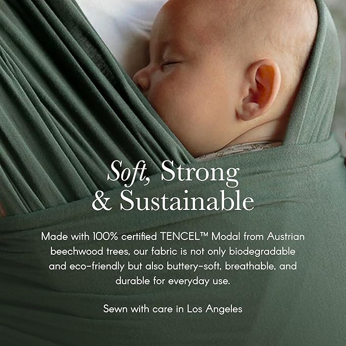 Solly Baby Wrap, Buttery-Soft Baby Carrier Newborn to Toddler 8-25 Lbs., Lightweight & Hands-Free Infant Sling Wrap, Breathable Summer Carrier, Baby Wearing & Postpartum Essential, New Mom Gift, Black
