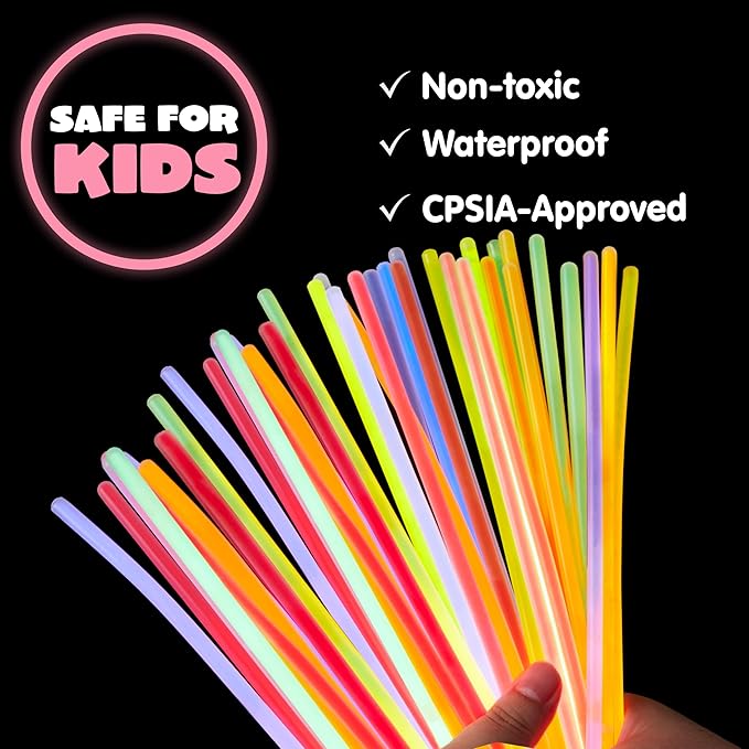 JOYIN 36 Packs Neon Valentines Day Gift Cards with Glow Stick Bracelets, Glow in the dark Necklaces for Valentine's Party Favor, Valentine Classroom Exchange Cards, Valentine School Prize