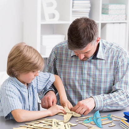 Fennoral 14 Pack Wooden Dragon Craft for Kids Make Your Own 3D Dragon kit for Boys Girls DIY Paint Wood Craft for School Art Activity Kids Birthday Gifts