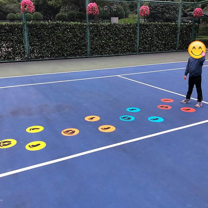 10inch Colorful Carpet Spot Flat Markers Feet Hands Twister Game for Classroom Home Indoor and Outdoor (Feet Set)