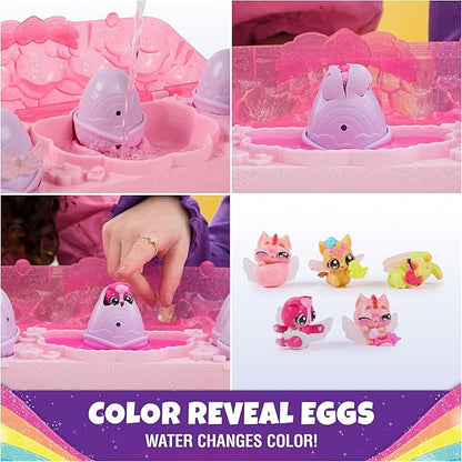 Hatchimals Alive, Rainbow Splash Egg Carton with 5 Mini Figures in Color Reveal Eggs & 10 Accessories, Kids Toys for Ages 3 and up