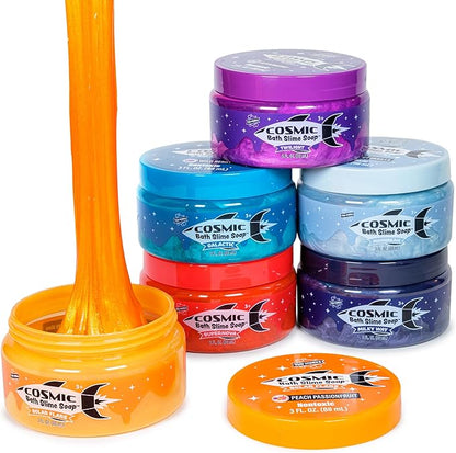Tub Works™ Cosmic Bath Slime™ Kids Soap Bath Toy, 6 Pack | Stretchy, Squishy Slime Soap for Toddler Bath | Fresh, Fruity Scents | Nontoxic | Sensory Fun Kids & Toddler Bath Toys