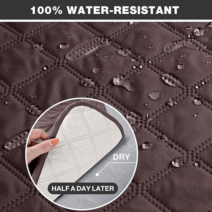 TAOCOCO Non-Slip Recliner Chair Cover Sofa Slipcover, Pet Cover for Small Recliner Chair with Elastic Straps, Washable Reclining Chair Cover Recliner Furniture Protector (23'' Small, Coffee)