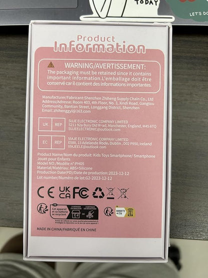 UCIDCI Kids Smart Phone Toys for Girls Ages 3-7 with Dual Camera - Toddler Phone Toys with Learning Games, Travel Toys with MP3 Music Player for Christmas, Birthday Gifts for 3 4 5 6 7 Year Old Boys