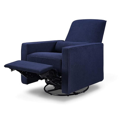 DaVinci Piper Upholstered Recliner and Swivel Glider in Navy, Greenguard Gold & CertiPUR-US Certified