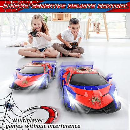 Growsland Remote Control Car, 2.4Ghz Rc Cars for Boys 4-7 8-12, Electric Kids Toys for Kids with Cool LED Lights, Rechargeable Hobby Race Cars Toys for Boys Girls Ages 4-6 5-7 6-8 8-12 Birthday Gift