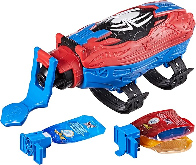 Marvel Spider-Man Real Webs Ultimate Web Blaster, 2-in-1 Blaster, Role Play Toy, Spider-Man Costume, Spider-Man Toys for Kids 5 and Up