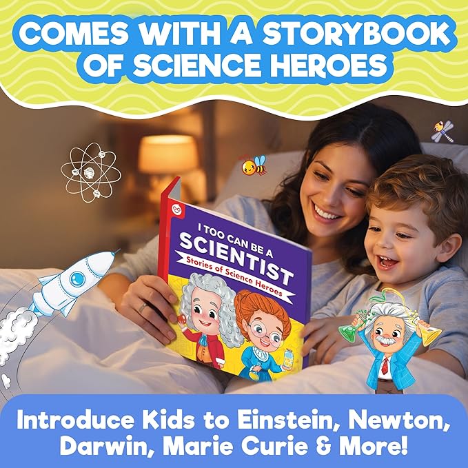 Doctor Jupiter Preschool Science Kit for Kids Ages 3-5 | Toddler Learning Activities, Birthday Gift Ideas for 3-4-5 Year Old Boys & Girls | Learning & Educational Toy STEM Kit with 100+ Experiments