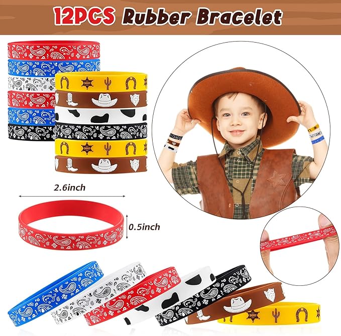 Cowboy My First Rodeo Party Favors, Horses Themed Party Bags for Kids Birthday Party Decorations