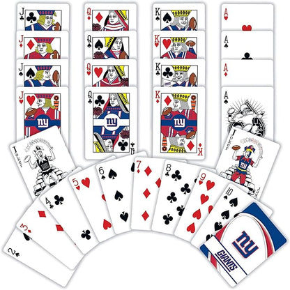 MasterPieces - NFL Playing Cards, Officially Licensed New York Giants Football Deck, Family Games for Adults and Kids, Standard Index
