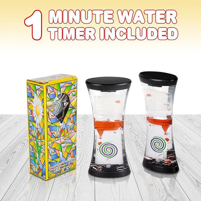 Gamie Stacking Cups Game with 18 Fun Challenges and Water Timer, 24 Stacking Cups, Sturdy Plastic, Classic Family Game, Idea for Boys and Girls Ages 3+ Olds, Tons of Fun