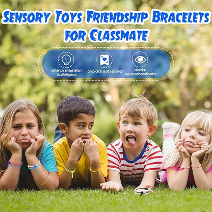 Yinkin 200 Pieces Party Favors 7.9 Inch Friendship Fidget Zipper Bracelets 15 Neon Colors Sensory Bracelet Toys Fidgets Friendship Bracelets for Classroom Rewards Birthday Goodie Bags Fillers