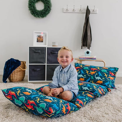 Wildkin Microfiber Pillow Lounger, 87 X 27 Inches, Jurassic Dinosaurs